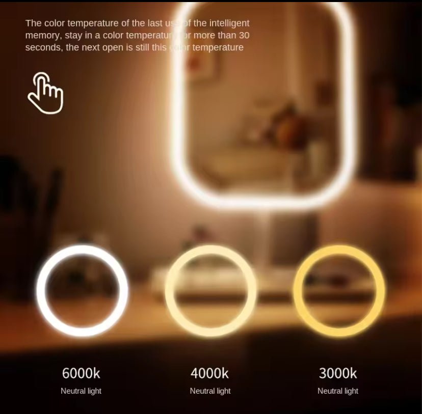 Miroir lumineux sans fil - EasyBeauty